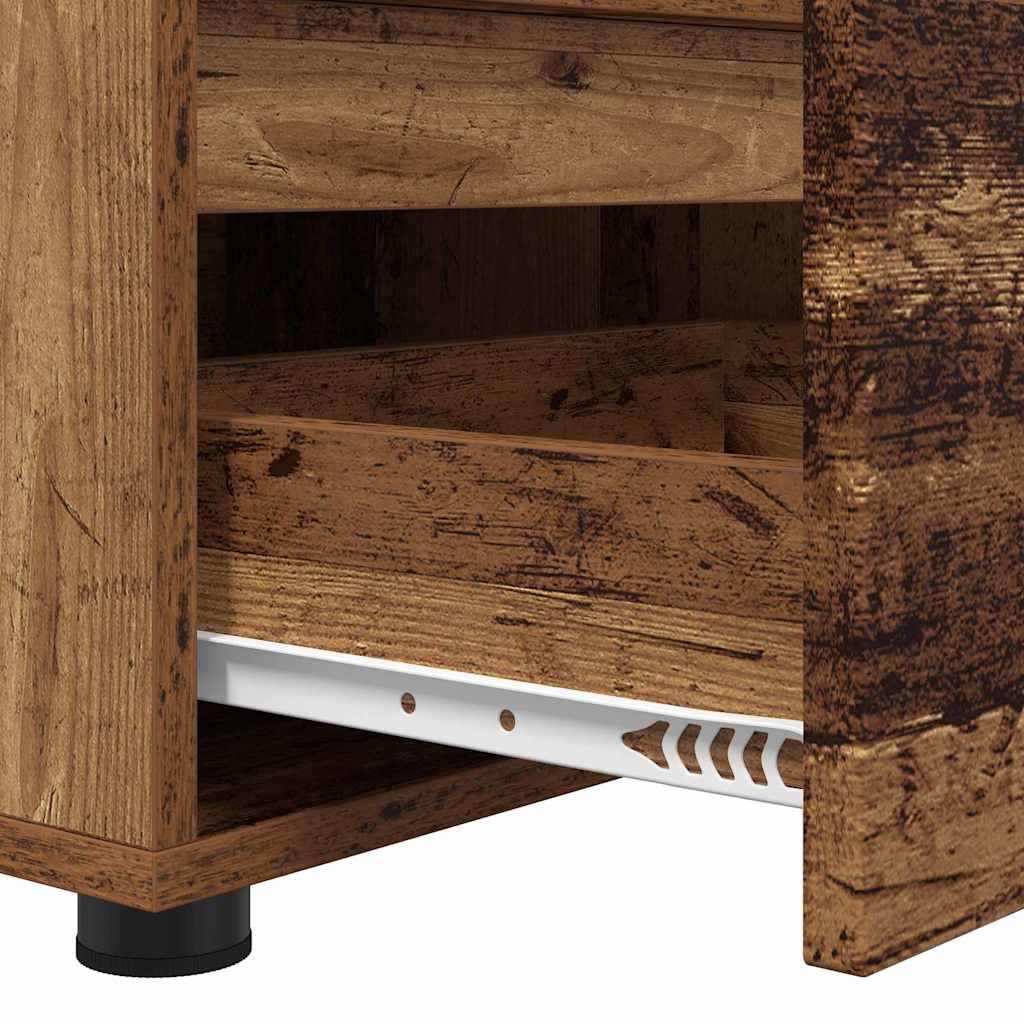 TV-kast met lade Oud Hout 100 x 48 x 43 cm Bewerkt hout