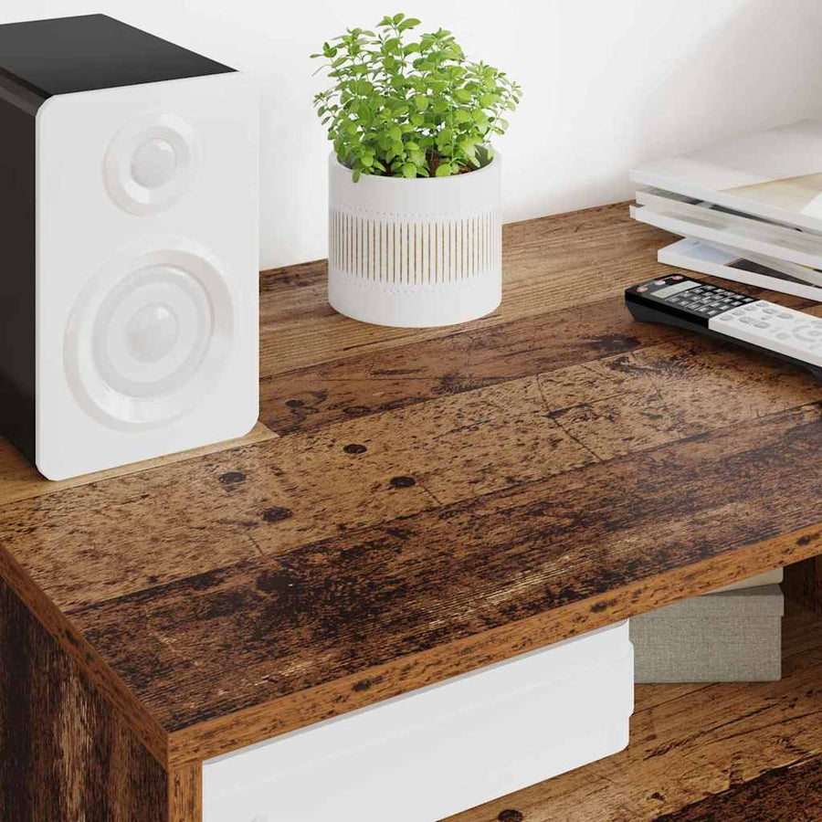 TV-kast met lade Oud Hout 100 x 48 x 43 cm Bewerkt hout