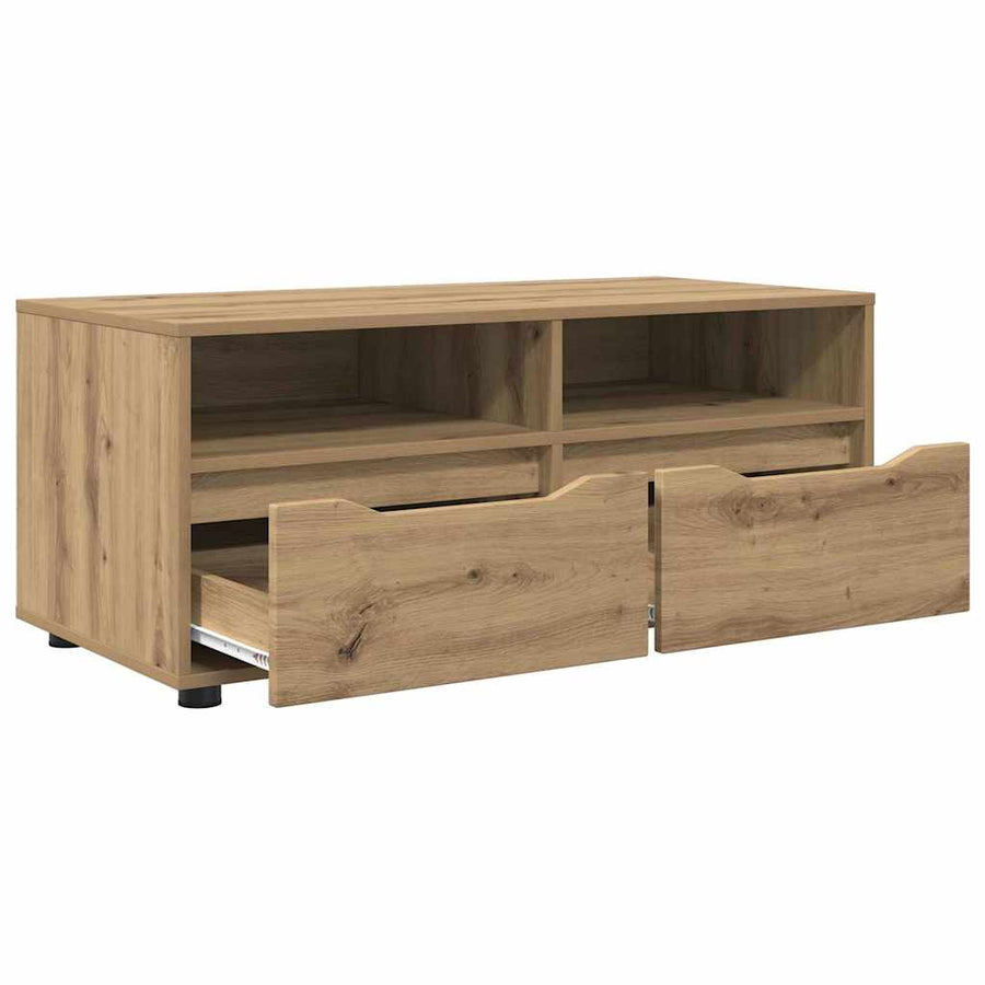 TV-kast met lade Artisan Eiken 100 x 48 x 43 cm Bewerkt hout
