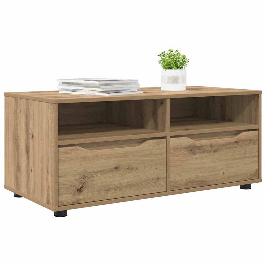 TV-kast met lade Artisan Eiken 100 x 48 x 43 cm Bewerkt hout