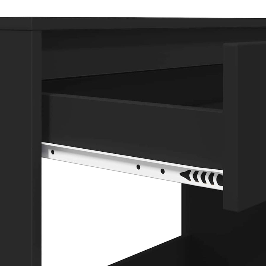 Bureau met lade met opslag Zwart 100 x 50 x 78 cm Bewerkt hout