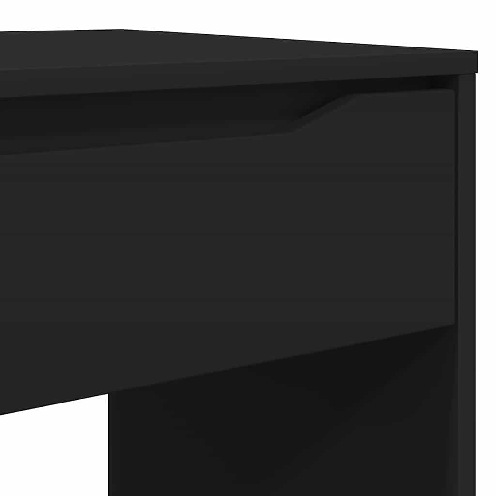 Bureau met lade met opslag Zwart 100 x 50 x 78 cm Bewerkt hout