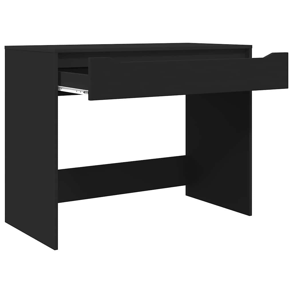 Bureau met lade met opslag Zwart 100 x 50 x 78 cm Bewerkt hout