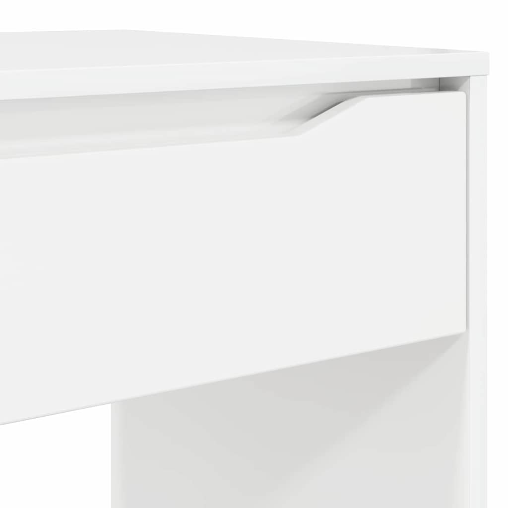 Bureau met lade Hoogglans wit 100 x 50 x 78 cm Bewerkt hout