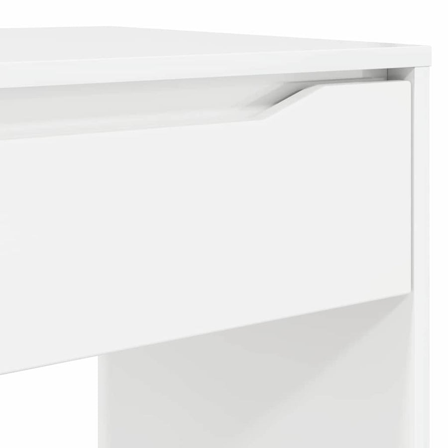 Bureau met lade Hoogglans wit 100 x 50 x 78 cm Bewerkt hout