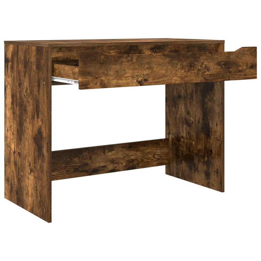 Bureau met Lade Gerookt eiken 100 x 50 x 78 cm Bewerkt hout