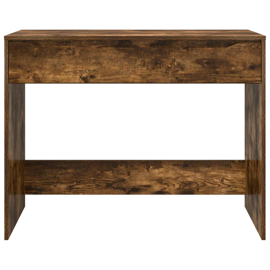 Bureau met Lade Gerookt eiken 100 x 50 x 78 cm Bewerkt hout