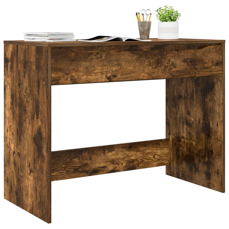 Bureau met Lade Gerookt eiken 100 x 50 x 78 cm Bewerkt hout
