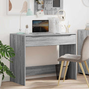 Bureau met lade 100x50x78 cm grijs bewerkt hout