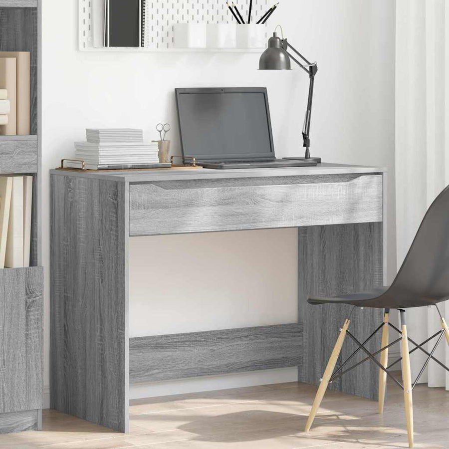 Bureau met lade Grijs Sonoma 100 x 50 x 78 cm Bewerkt hout