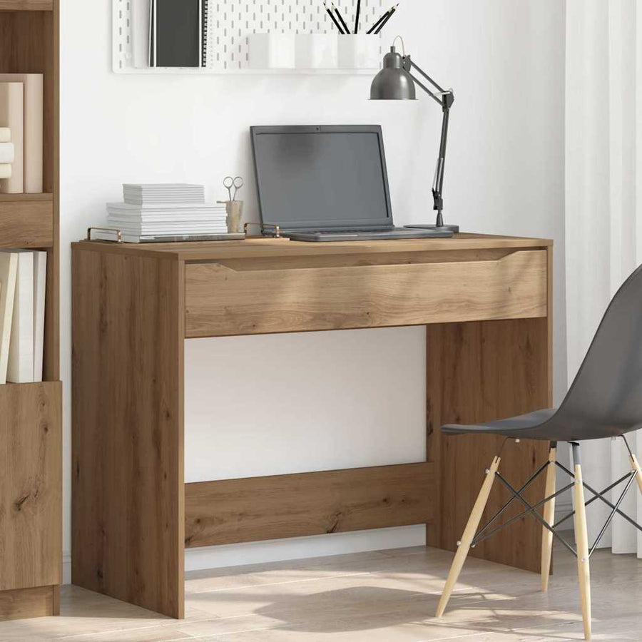 Bureau met lade Artisan Eiken 100 x 50 x 78 cm Bewerkt hout