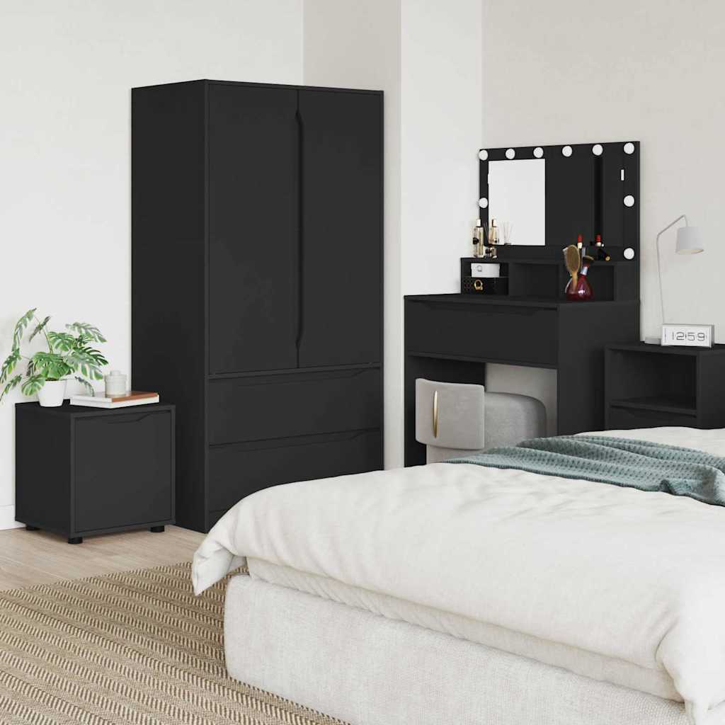 Badkamer Kast Zwart 40,5 x 40 x 44 cm Bewerkt hout