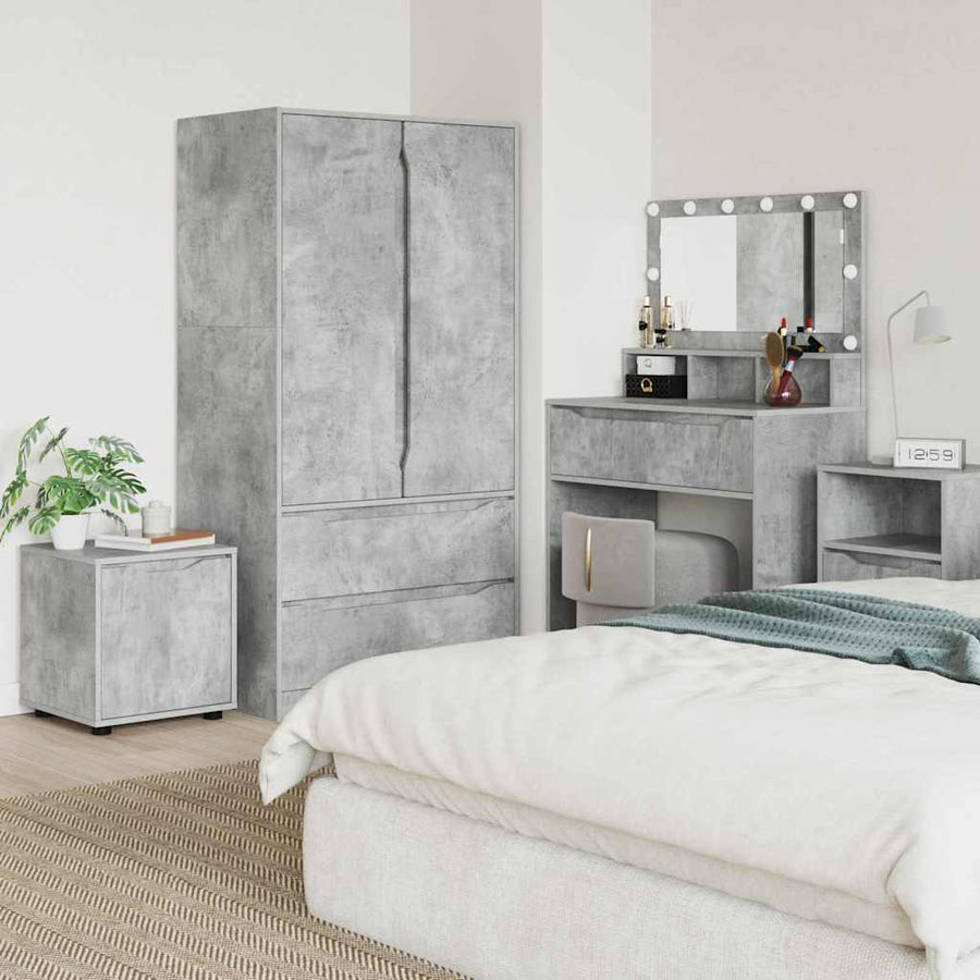 Badkamer Kast Beton Grijs 40,5 x 40 x 44 cm Bewerkt hout