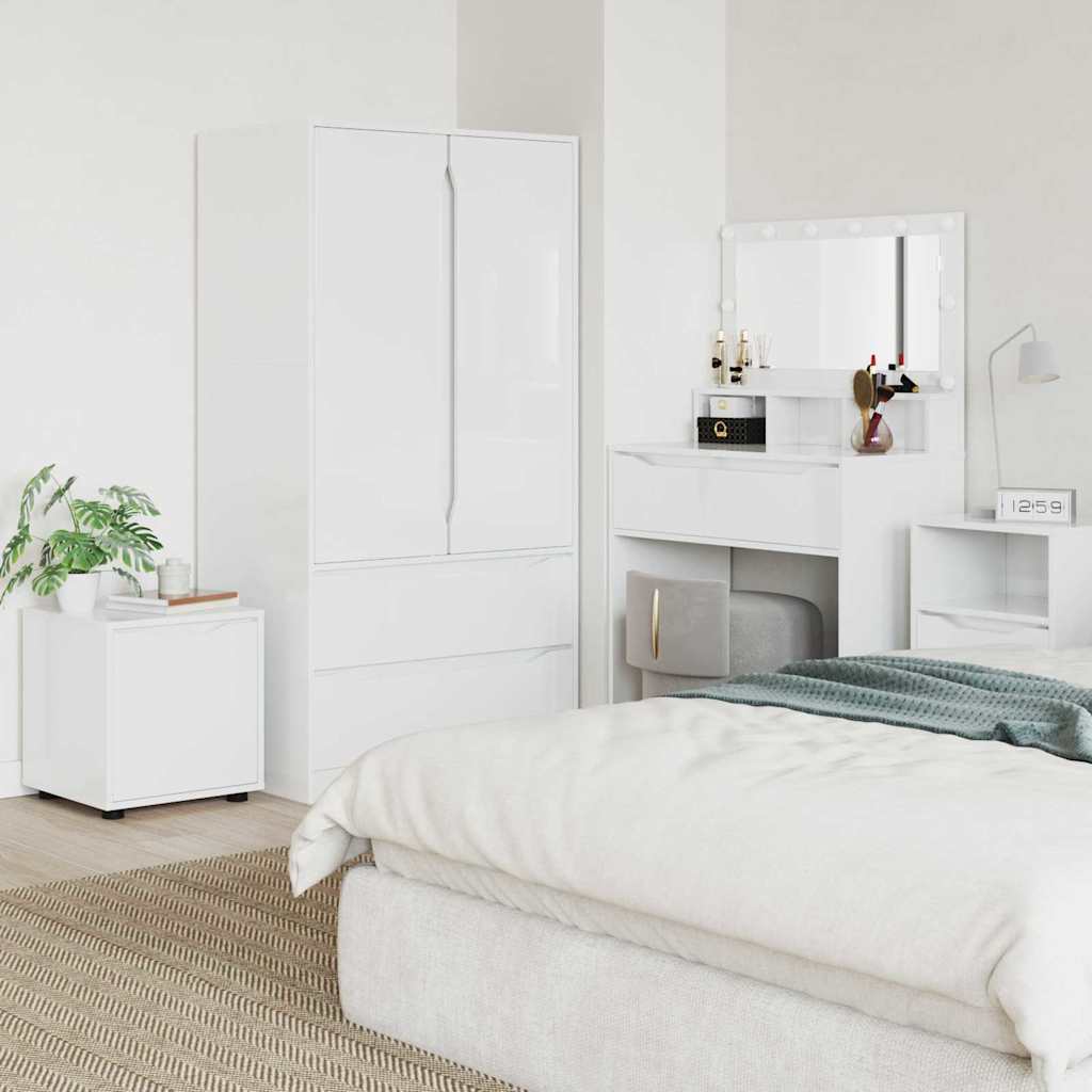 Badkamer Kast Hoogglans wit 40,5 x 40 x 44 cm Bewerkt hout