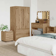 Badkamerkast 40,5x40x44 cm bewerkt hout artisan eiken