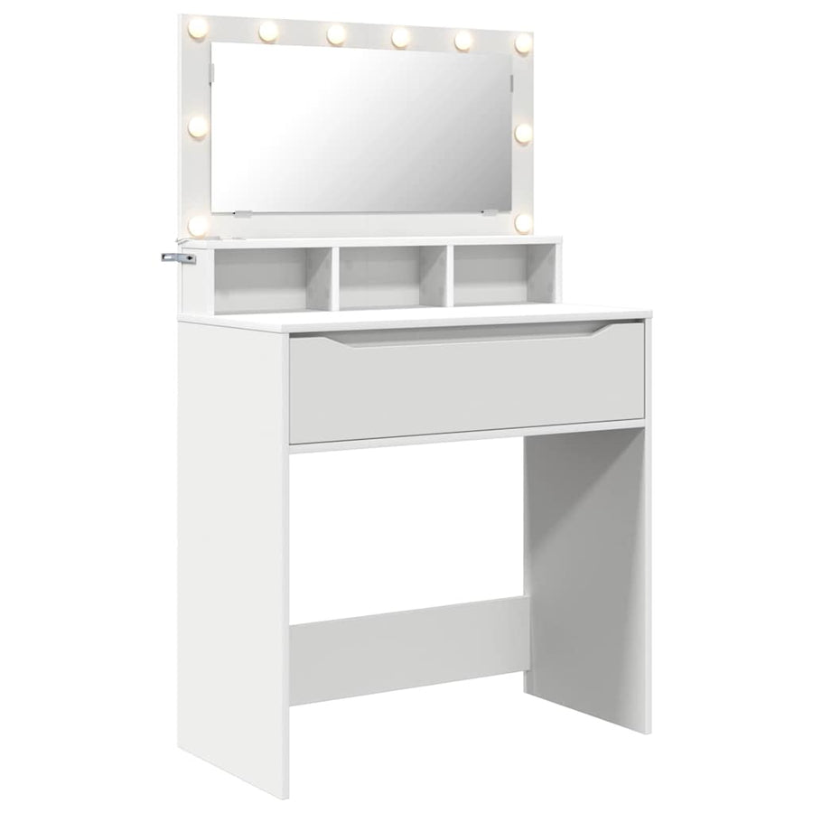 Slaapkamer Kaptafels Wit 80 x 39,6 x 135 cm Bewerkt hout