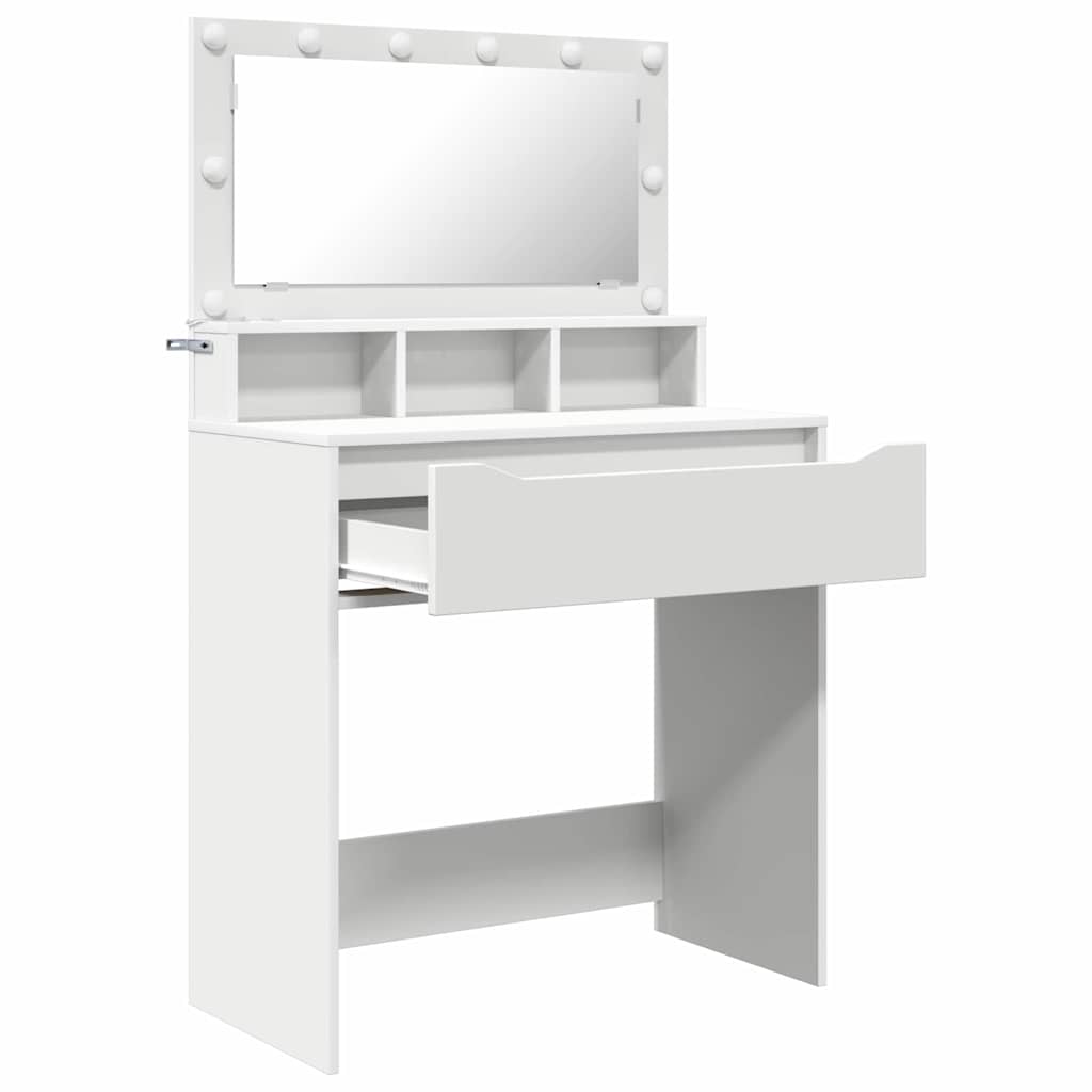 Slaapkamer Kaptafels Wit 80 x 39,6 x 135 cm Bewerkt hout