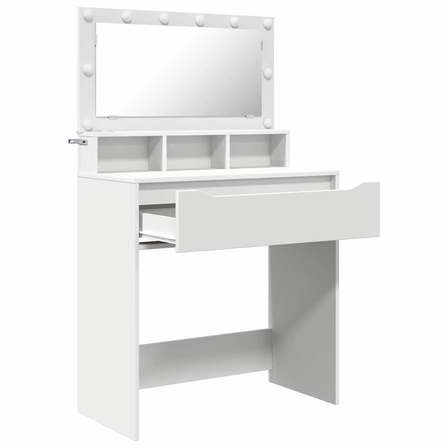 Slaapkamer Kaptafels Wit 80 x 39,6 x 135 cm Bewerkt hout