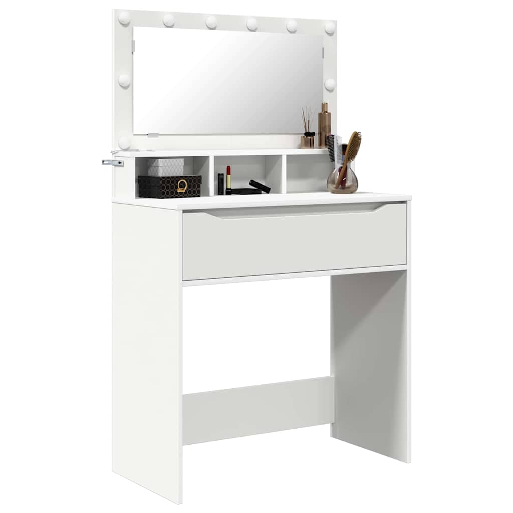 Slaapkamer Kaptafels Wit 80 x 39,6 x 135 cm Bewerkt hout