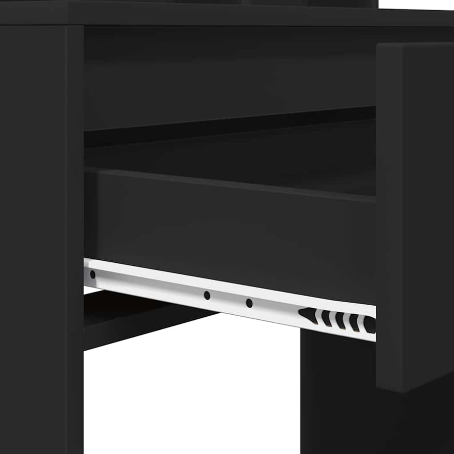 Slaapkamer Kaptafels Zwart 80 x 39,6 x 135 cm Bewerkt hout