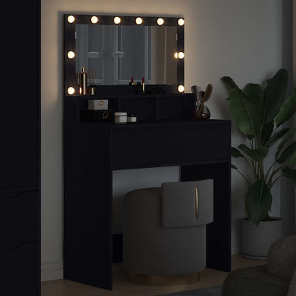 Slaapkamer Kaptafels Zwart 80 x 39,6 x 135 cm Bewerkt hout