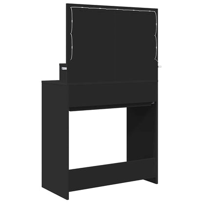 Slaapkamer Kaptafels Zwart 80 x 39,6 x 135 cm Bewerkt hout