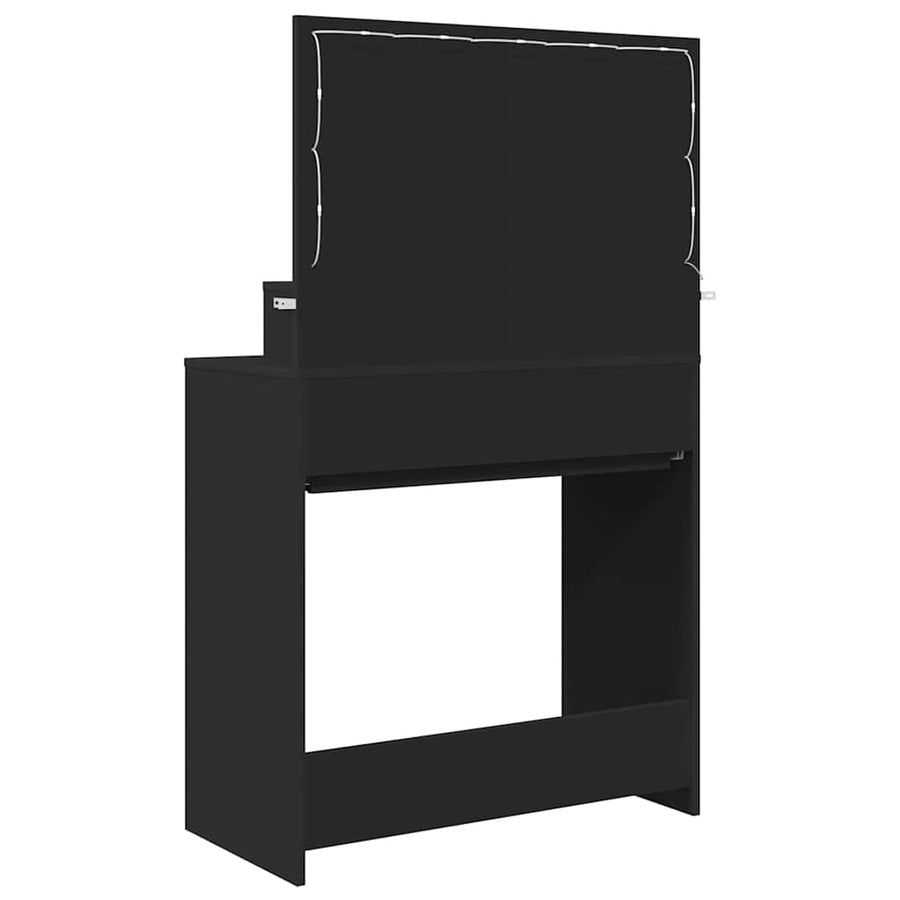 Slaapkamer Kaptafels Zwart 80 x 39,6 x 135 cm Bewerkt hout