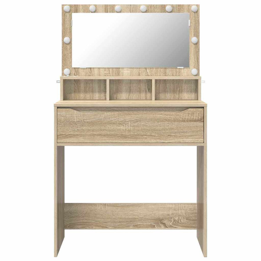 Slaapkamer Kaptafels met lade Sonoma Eiken 80 x 39,6 x 135 cm