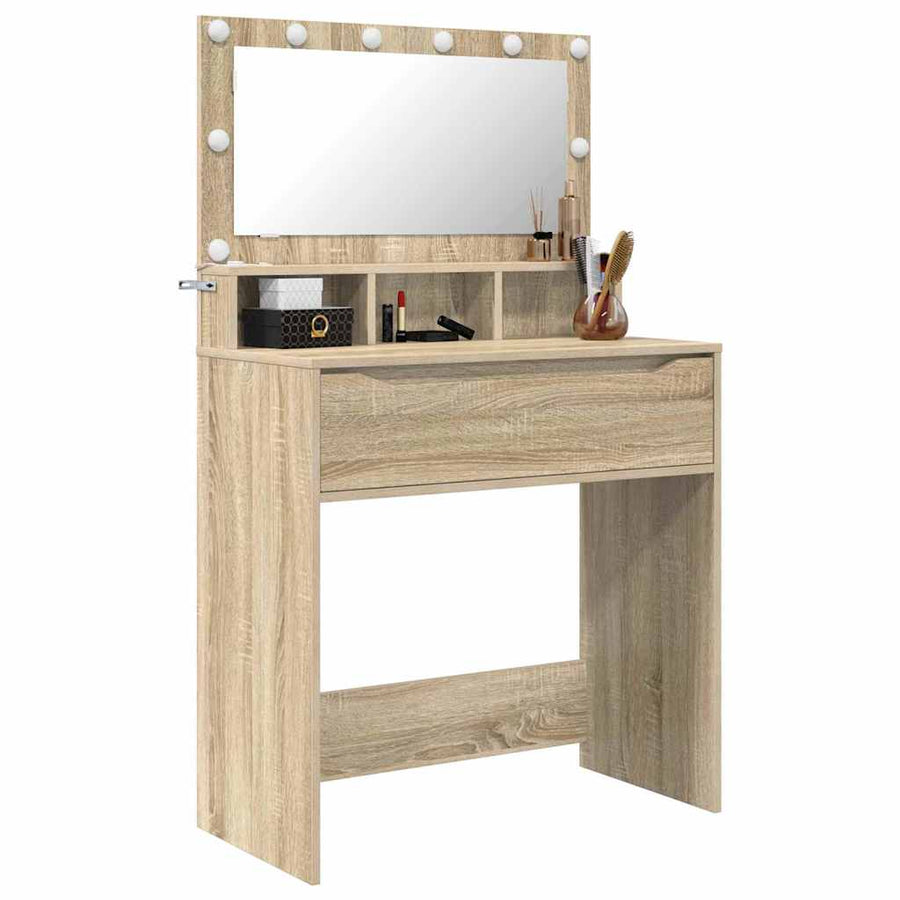 Slaapkamer Kaptafels met lade Sonoma Eiken 80 x 39,6 x 135 cm