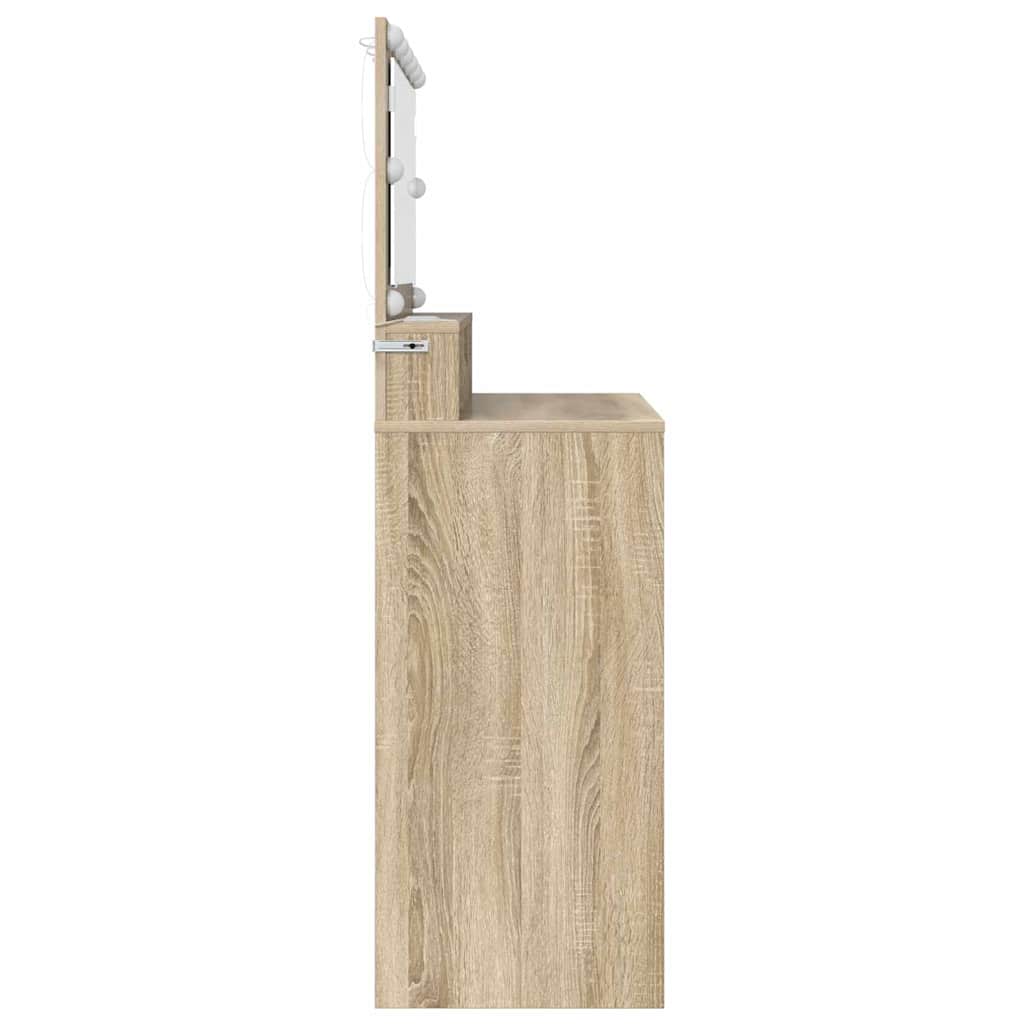 Slaapkamer Kaptafels met lade Sonoma Eiken 80 x 39,6 x 135 cm