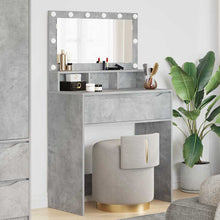Slaapkamer Kaptafels met lade Beton Grijs 80 x 39,6 x 135 cm