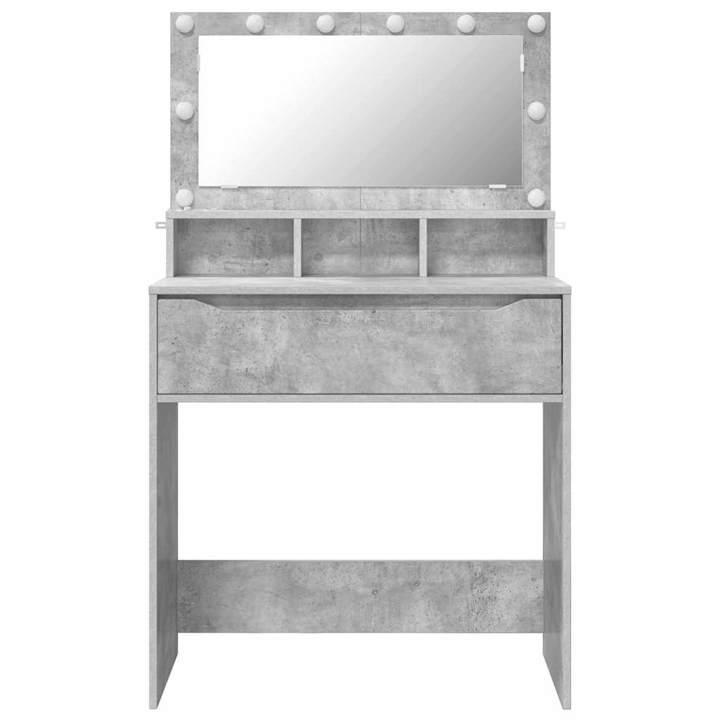 Slaapkamer Kaptafels met lade Beton Grijs 80 x 39,6 x 135 cm