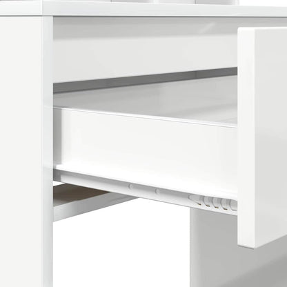 Slaapkamer Kaptafels met lade Hoogglans wit 80 x 39,6 x 135 cm