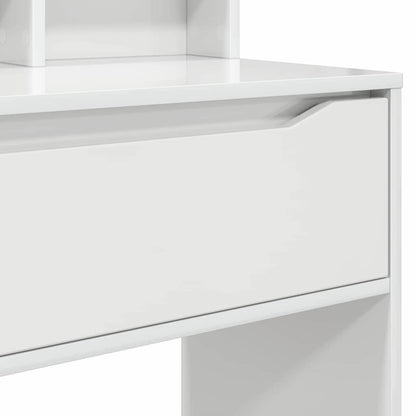 Slaapkamer Kaptafels met lade Hoogglans wit 80 x 39,6 x 135 cm