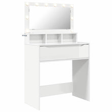 Slaapkamer Kaptafels met lade Hoogglans wit 80 x 39,6 x 135 cm