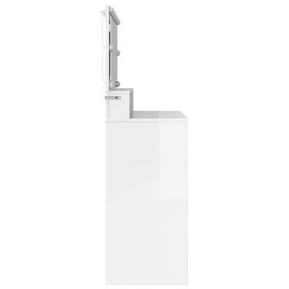 Slaapkamer Kaptafels met lade Hoogglans wit 80 x 39,6 x 135 cm