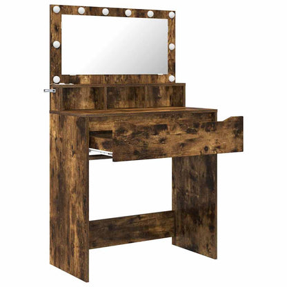 Slaapkamer Kaptafels met lade Gerookt eiken 80 x 39,6 x 135 cm
