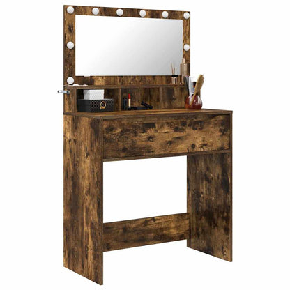Slaapkamer Kaptafels met lade Gerookt eiken 80 x 39,6 x 135 cm