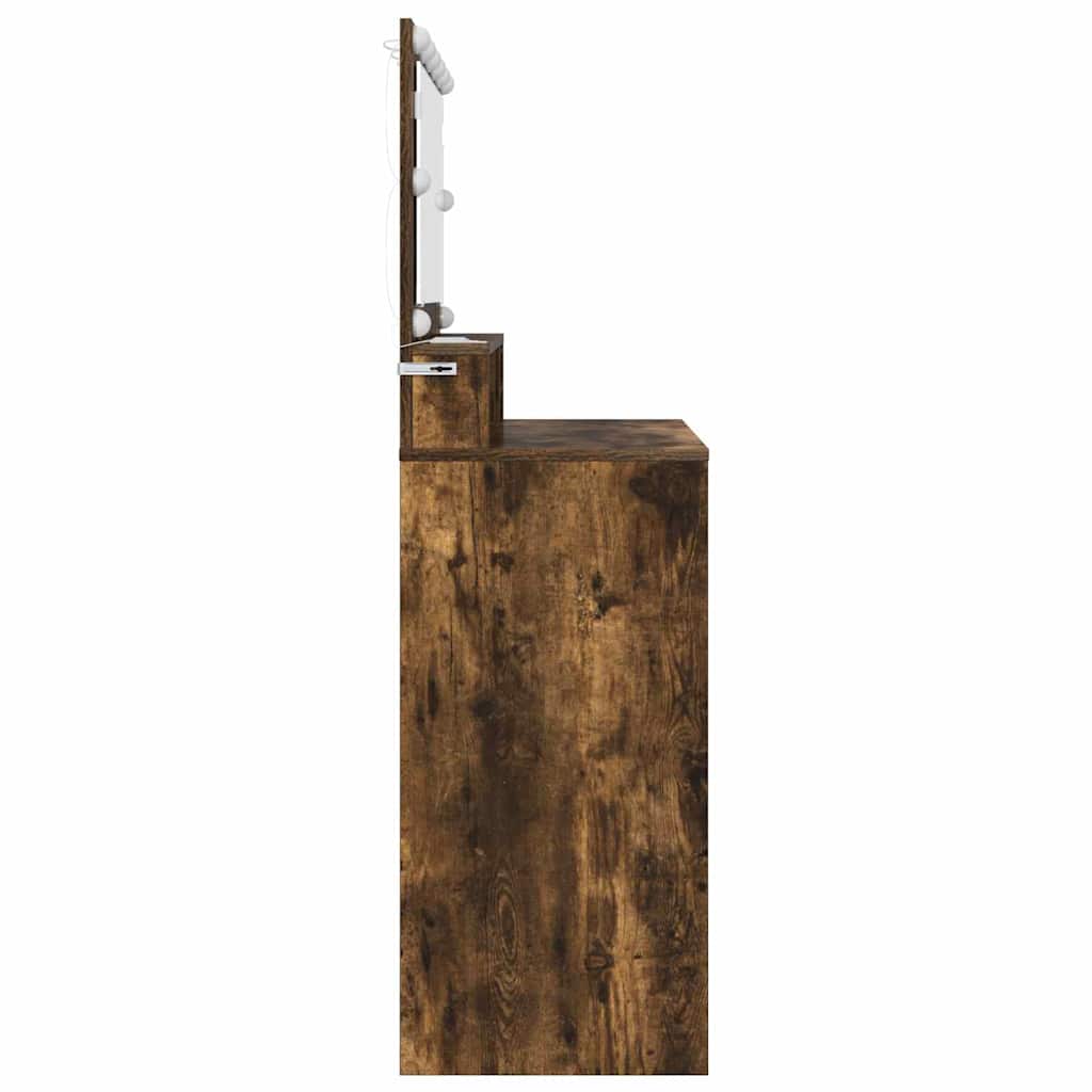 Slaapkamer Kaptafels met lade Gerookt eiken 80 x 39,6 x 135 cm