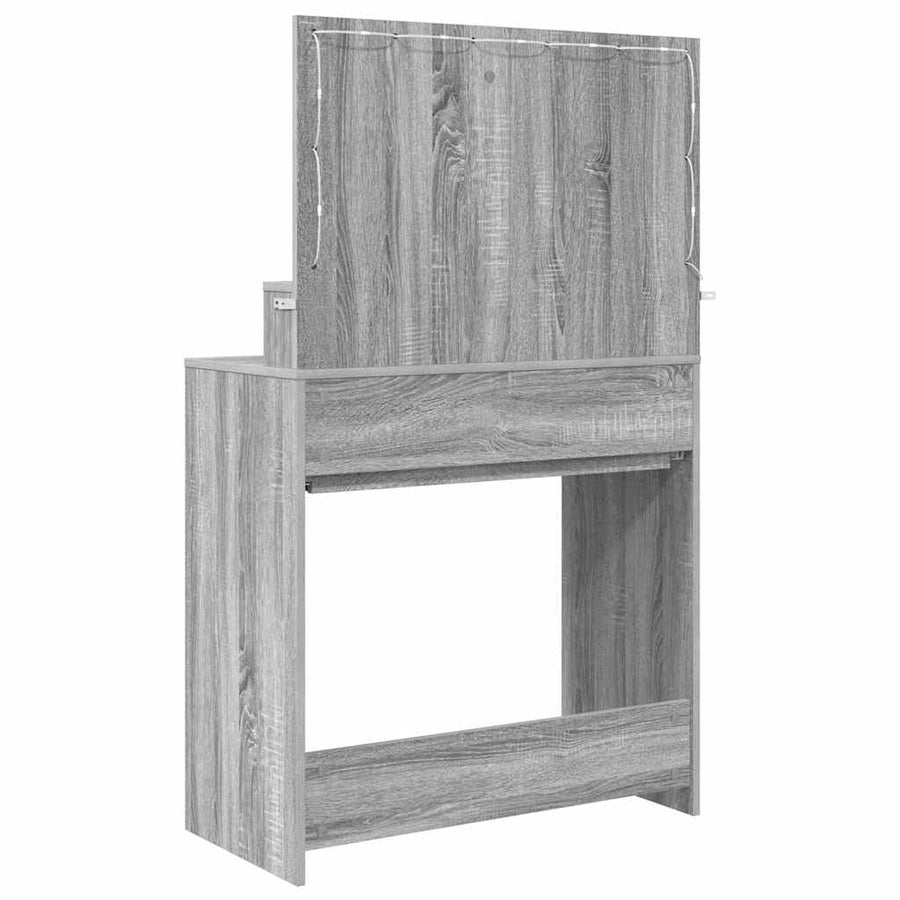 Slaapkamer Kaptafels met lade Grijs Sonoma 80 x 39,6 x 135 cm
