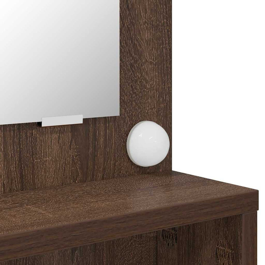 Slaapkamer Kaptafels met lade Bruin Eiken 80 x 39,6 x 135 cm