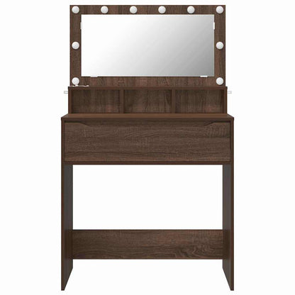Slaapkamer Kaptafels met lade Bruin Eiken 80 x 39,6 x 135 cm