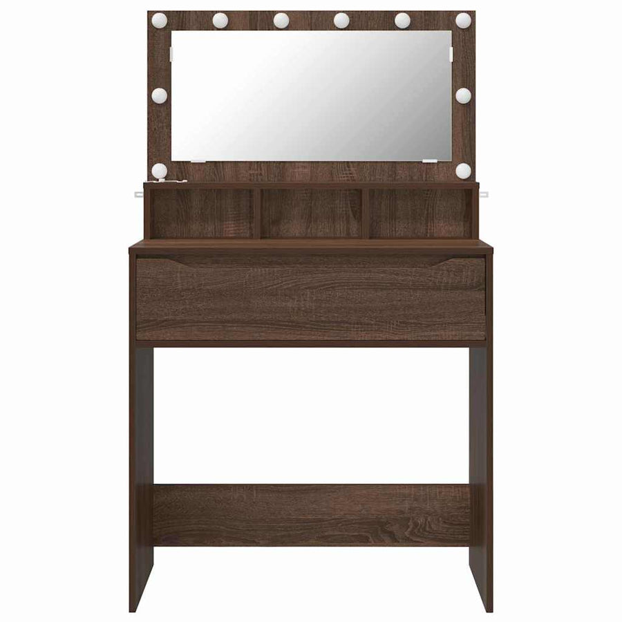 Slaapkamer Kaptafels met lade Bruin Eiken 80 x 39,6 x 135 cm