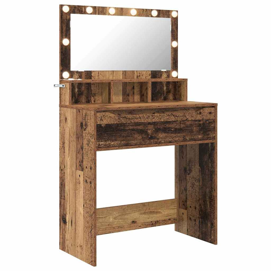 Slaapkamer Kaptafels Oud Hout 80 x 39,6 x 135 cm Bewerkt hout