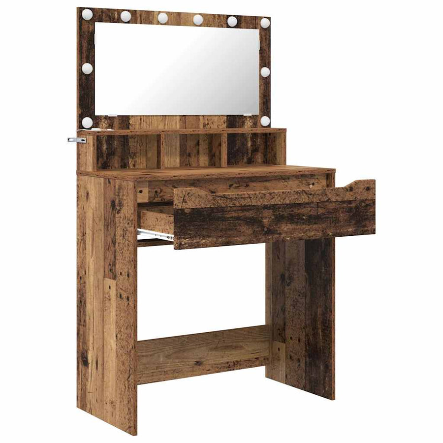Slaapkamer Kaptafels Oud Hout 80 x 39,6 x 135 cm Bewerkt hout