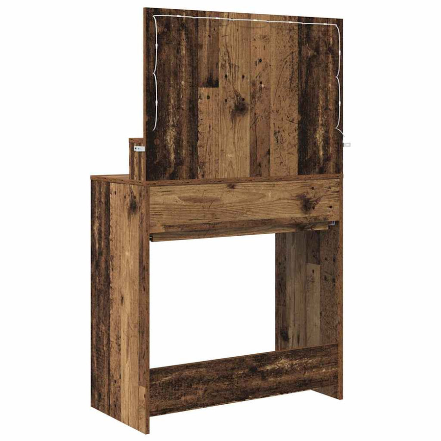 Slaapkamer Kaptafels Oud Hout 80 x 39,6 x 135 cm Bewerkt hout