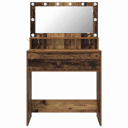 Slaapkamer Kaptafels Oud Hout 80 x 39,6 x 135 cm Bewerkt hout