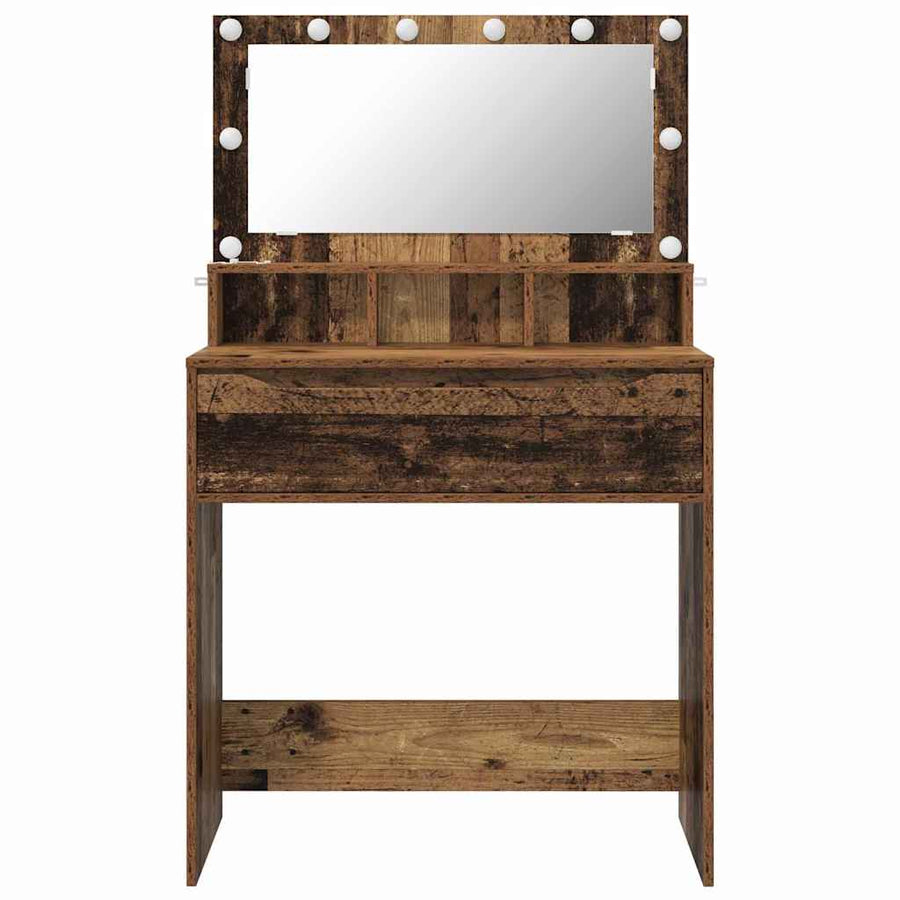 Slaapkamer Kaptafels Oud Hout 80 x 39,6 x 135 cm Bewerkt hout