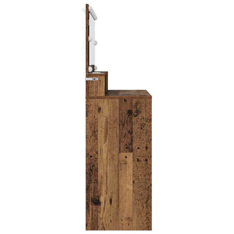 Slaapkamer Kaptafels Oud Hout 80 x 39,6 x 135 cm Bewerkt hout