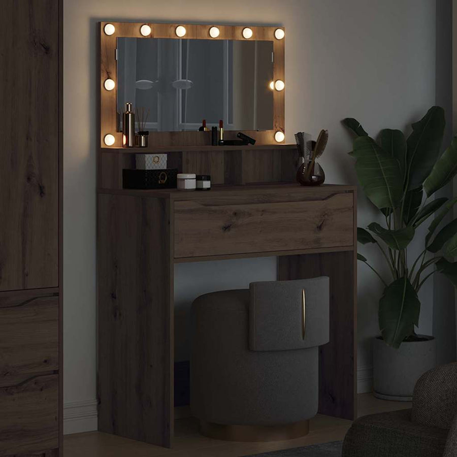 Slaapkamer Kaptafels met lade Artisan Eiken 80 x 39,6 x 135 cm
